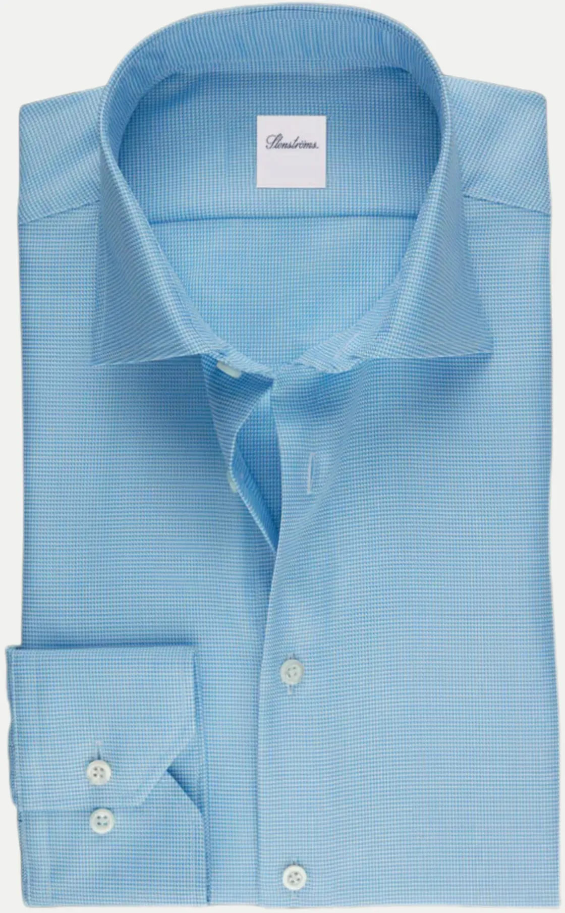 Twillhemd mit Hahnentrittmsuter Blau 42