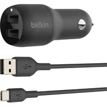 Belkin Dual USB-A KFZ-Ladeadapter 24 W Schwarz