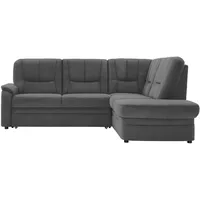 polsterpower Ecksofa - Miro grau - mit Funktionspaket - Ottomane rechts Sofa