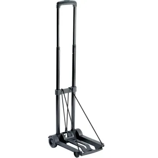 Go Travel 2-Rollen-Travel-Trolley, Spanngurte, Schwarz