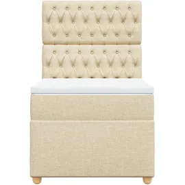 vidaXL Boxspringbett 90 x 190 cm Creme