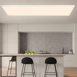 GLOBO Aufbau Panel LED Deckenleuchte dimmbar mit Fernbedienung Tageslichtlampe Deckenlampe weiß, 40W 2200lm warmweiß-kaltweiß, LxH 120 cm