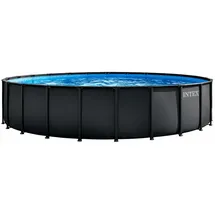 Intex Ultra XTR Frame Pool Set 732 x 132 cm inkl. Filterpumpe, Sicherheitsleiter, Bodenschutzmatte, Poolabdeckung