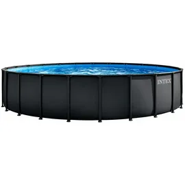 Intex Ultra XTR Frame Pool Set 732 x 132 cm inkl. Filterpumpe, Sicherheitsleiter, Bodenschutzmatte, Poolabdeckung