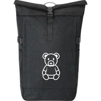 Huuraa Kurierrucksack Teddybär Knuddelbär Geschenk 30-44 Liter Black Melange