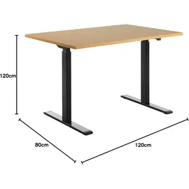 TOPSTAR Schreibtisch E-Table Buche / Schwarz