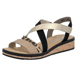 Rieker V3663 Damen Beige/Gold 39