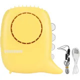 Tragbarer, Per Usb Aufladbarer Nackenventilator Mit 3 Geschwindigkeitsstufen – Gelb – Mini-ventilator Für Den Persönlichen Gebrauch
