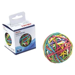 SIGMA Gummibänder-Ball, farbig sortiert, Ø 65 x 2 mm, 175 g, 195 Stück
