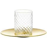 Eisch Espressoglas mit Untertasse 100 ml gold in Gr.: Twist 78913301