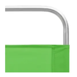 vidaXL Klappbare Strandstühle 2 Stk. Grün Stoff
