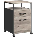 VASAGLE OFC071B02 Rollcontainer 40 x 50 x 60 cm Grau/Schwarz