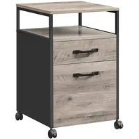 VASAGLE OFC071B02 Rollcontainer 40 x 50 x 60 cm Grau/Schwarz