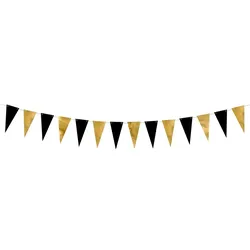 Wimpelkette schwarz gold