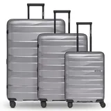 bergpfeil Travel Koffer-Set 3-tlg. arctic silver metallic/grau