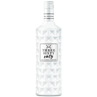 THREE SIXTY EASY | 0,7l | 47% weniger Kalorien und Alkohol | In der einzigartigen Facettenschliff-Flasche | 20% Vol.