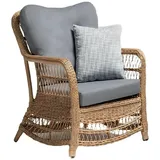 Xlmoebel Sessel Hochwertiger Rattan-Sitzer in grauem Design für entspanntes Relaxen - (Sessel), Hergestellt in Europa grau
