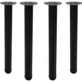 MS Beschläge Möbelfuß 4er Set 710 mm Schwarz matt