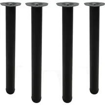 MS Beschläge Möbelfuß 4er Set 710 mm Schwarz matt