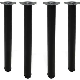 MS Beschläge Möbelfuß 4er Set 710 mm Schwarz matt