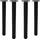 MS Beschläge Möbelfuß 4er Set 710 mm Schwarz matt
