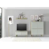 INOSIGN Wohnwand »Torge, Anbauwand, Schrankwand, Mediawand, Wohnzimmer-Set«, (3 St.), enthält 1 Lowboard, 1 Highboard, 1 Wandboard, 234 cm breit, grün