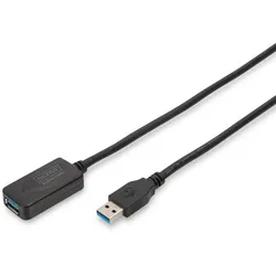 DIGITUS USB 3.0 aktives Verlängerungskabel - USB Typ-A Stecker/USB Typ-B Buchse - 5 m DA-73104