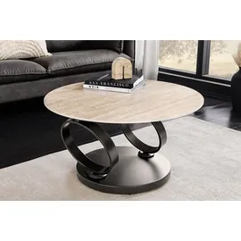 Riess-Ambiente DANCING RINGS Braun Travertin 133 x 44 x 100 cm