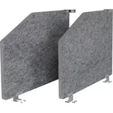 Hammerbacher Tischtrennwand Grundset VARS2/5, grau 73,5 x 50,0 cm, 2 St.
