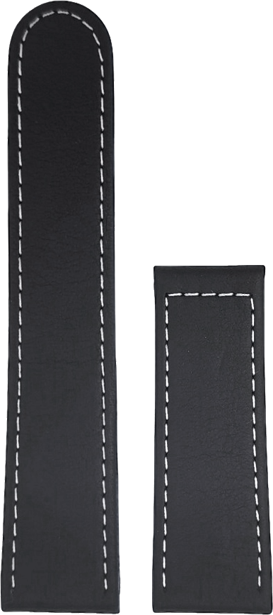 Oris Leder Lederarmband 22mm/20mm 0752219NB - schwarz,weiße Ziernaht