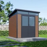 Weide Gartenhaus 2,18 x 2,18 m Teak