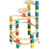 Hape Quadrilla The Cyclone, 198-teilige Murmelbahn-Set aus Holz, ab 4 Jahre, 10.0000