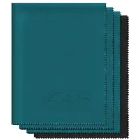 Edison & King 4x XXL Brillenputztücher Mikrofasertuch (Microfaser, 30x40 cm, 4er Pack, extra weiche Mikrofasertücher) grün