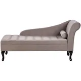 Beliani Chaiselongue, Schwarz, Beige, 145x71x62 cm, Wohnzimmer, Sessel, Relaxliegen