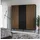 moeblo Drehtürenschrank Meteor 185 x 200 x 60 cm schwarz
