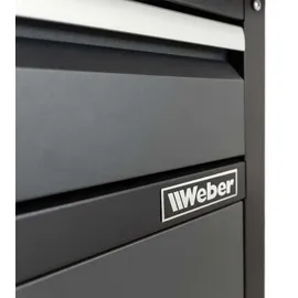 Weber-Werke Werkbank Holz grau schwarz 120 x 60 x 86 cm leer