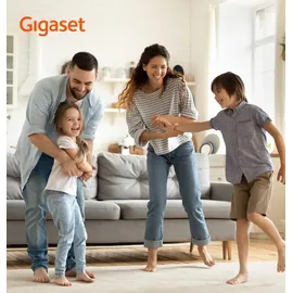 Gigaset Pure 120 Duo - 2 schnurlose Telefone mit Anrufschutz und ECO DECT - beleuchtetes Display - hörgerätekompatibel, anthrazit schwarz [Kompatibel in DE, IT, FR, NL, BE, Che, AUT]