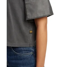 G-Star Washed Mix Boxy Cropped T-Shirt - schwarz - Damen, - M,