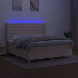 vidaXL Boxspringbett 180 x 200 cm Creme