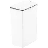 Proregal Moderner quadratischer Abfalleimer mit Touch-Bar-Deckel | 40 Liter, HxBxT 63x24,5x37cm | Weiß
