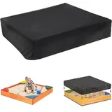 Sandkastenabdeckung, Wasserdichte Sandkastenabdeckung, 150 X 150 X 20 Cm, Mit Kordelzug, Wasserdicht, Oxford-gewebe, Staubdicht, Geeignet Für Kinder-sandkästen Im Freien, Schwarz.
