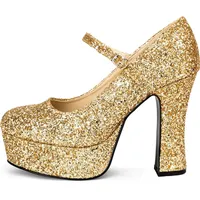 Maskworld Plateau Schuhe glitter-gold