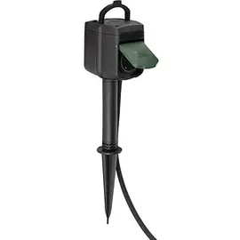Brennenstuhl WIFI Gartensteckdose mit Erdspieß, 2-fach, IP44, 3m Kabel, Smart-Steckdose (1154540600)