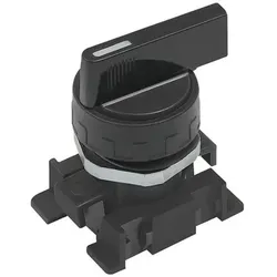 Langer Drehhebel, schwarz, 3 Stellungen, bistabil - schwarz