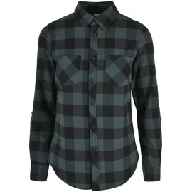 URBAN CLASSICS Turnup Checked Flanell Shirt Blau XS
