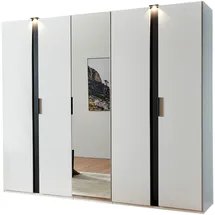 WIMEX »Rimini by fresh to go, Kleiderschrank mit Spiegel, Metallgriffe«, inklusive LED Beleuchtung, B/T/H 250/58/216cm, weiß oder graphit