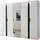 WIMEX »Rimini by fresh to go, Kleiderschrank mit Spiegel, Metallgriffe«, inklusive LED Beleuchtung, B/T/H 250/58/216cm, weiß oder graphit