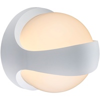 GLOBO Wandleuchte Up Down Außenlampe Fassadenleuchte weiß Balkonleuchte Kugel,