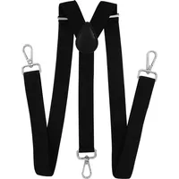 axy Hosenträger Herren Hosenträger 3 robusten Karabiner Verschluss 2,5 cm breit Y-Form verstellbar und elastisch 120cm Lang - Einheitsgröße
