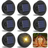 Solarleuchten Ersatzteile,8Xφ8.5cmSolarleuchten Ersatz Top mit Heller LED,Solarleuchten Ersatz Top,Solarpanel Laterne,Ersatzteil für Solarlaterne,Solarpanel Laterne Deckel,Solar Gartenleuchten und DIY